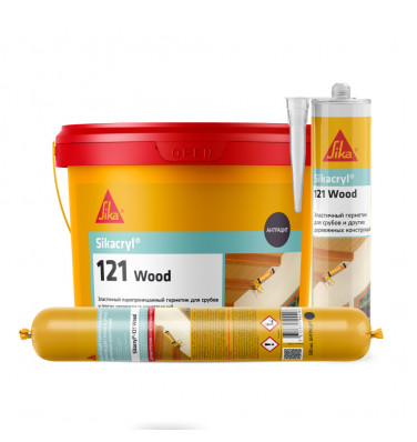 Эластичный герметик для срубов Sikacryl®-121 Wood