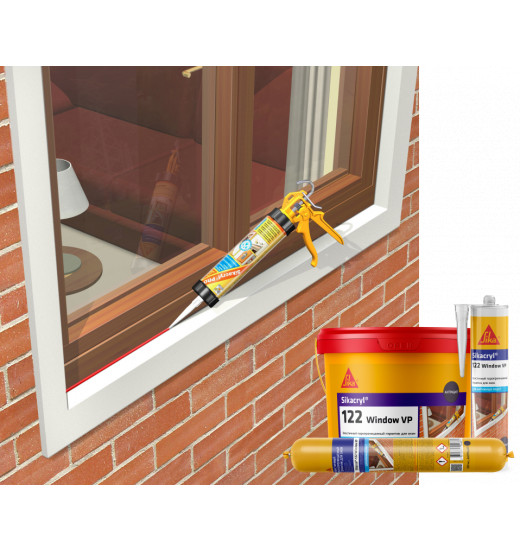 Эластичный паропроницаемый герметик для окон Sikacryl®-122 Window VP