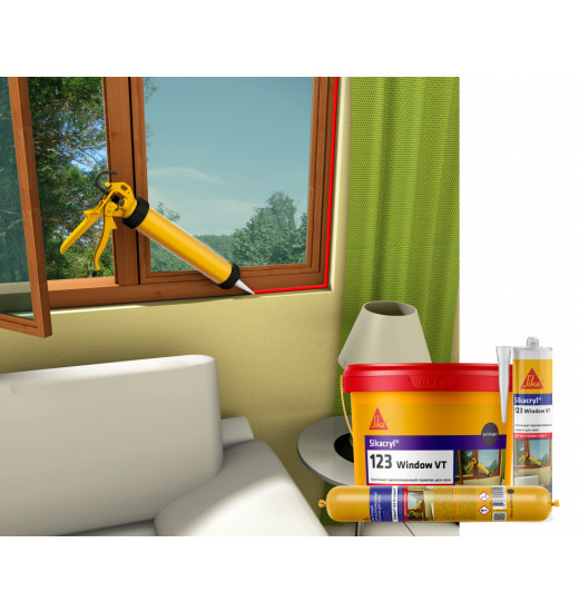 Эластичный паронепроницаемый герметик для окон Sikacryl®-123 Window VT