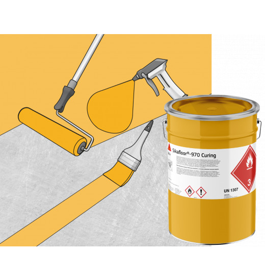Средство на основе акриловых смол для запечатывания, уплотнения и уменьшения пыления заглаженных бетонных полов и полов Sikafloor®- 970 Curing