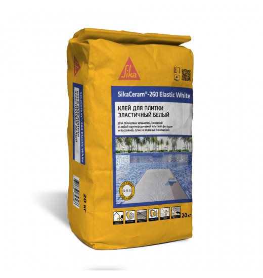 Клей белый эластичный SikaCeram®-260 Elastic White